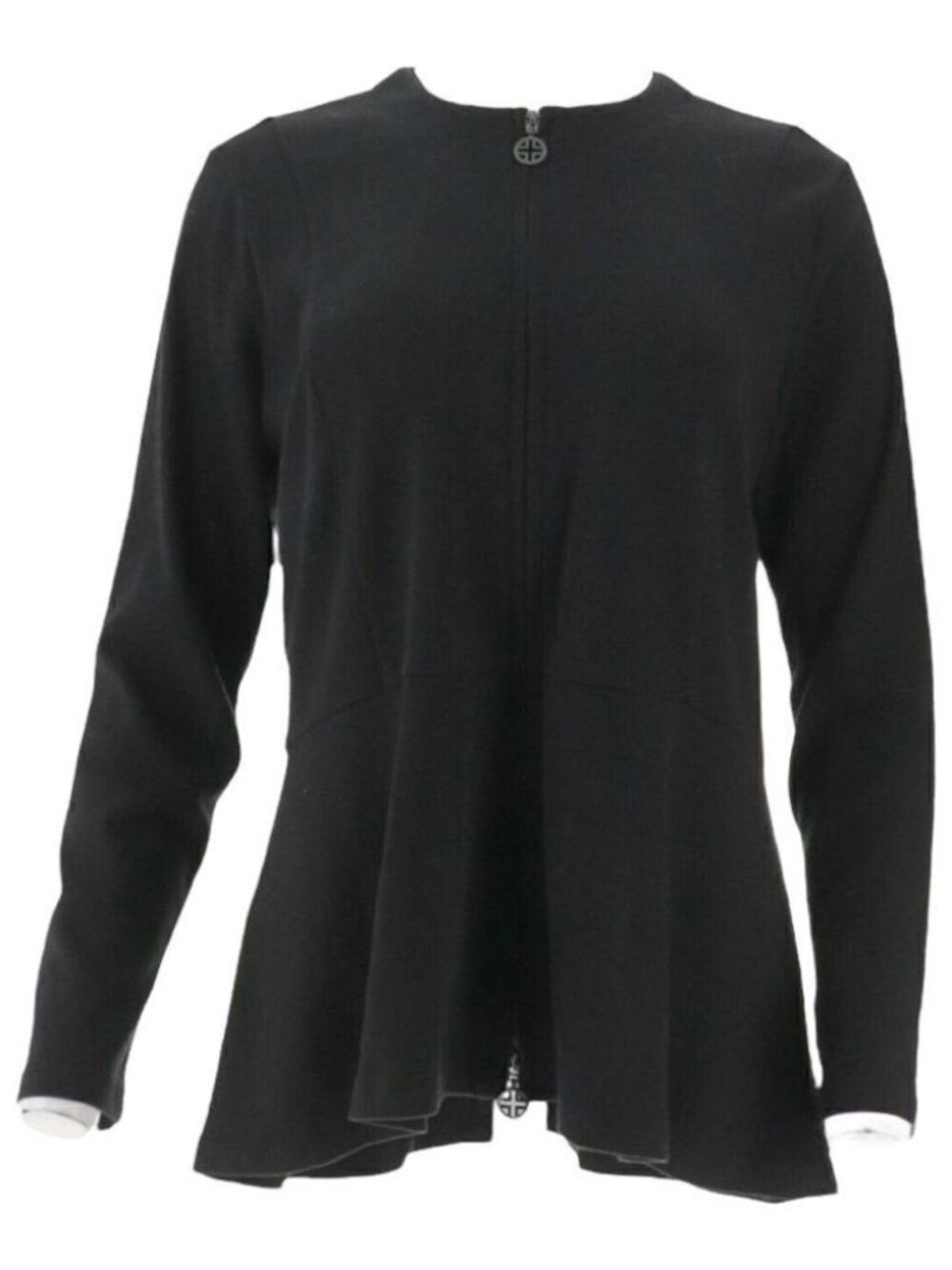 Linea Louis Dell'Olio Zip Hi-Low Peplum Jacket